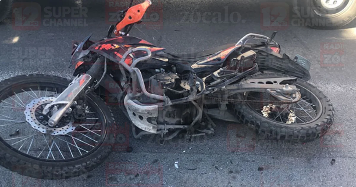 Se accidenta biker en avenida Carranza