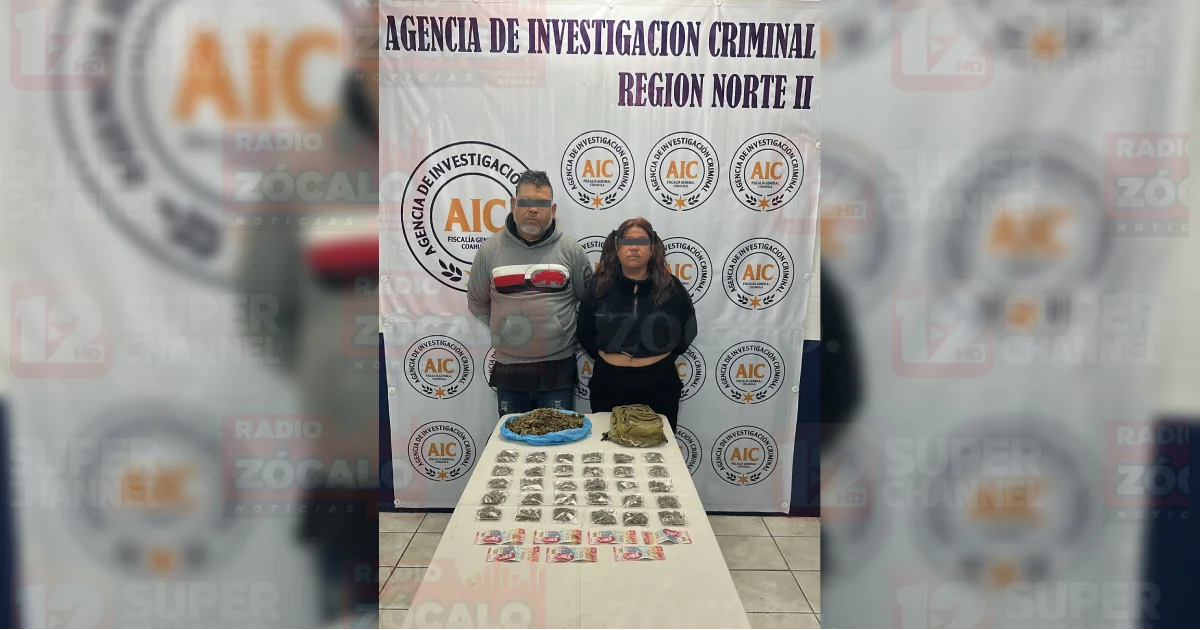 Detienen a pareja con droga