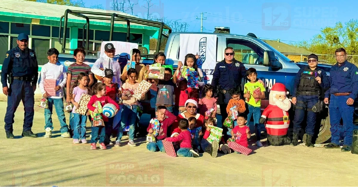 Policía de Jiménez realiza posada en ejido San Vicente