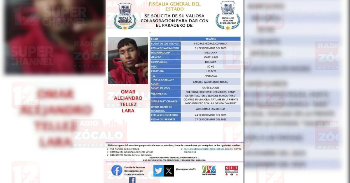 Fue visto por última vez en la colonia 24 de Agosto