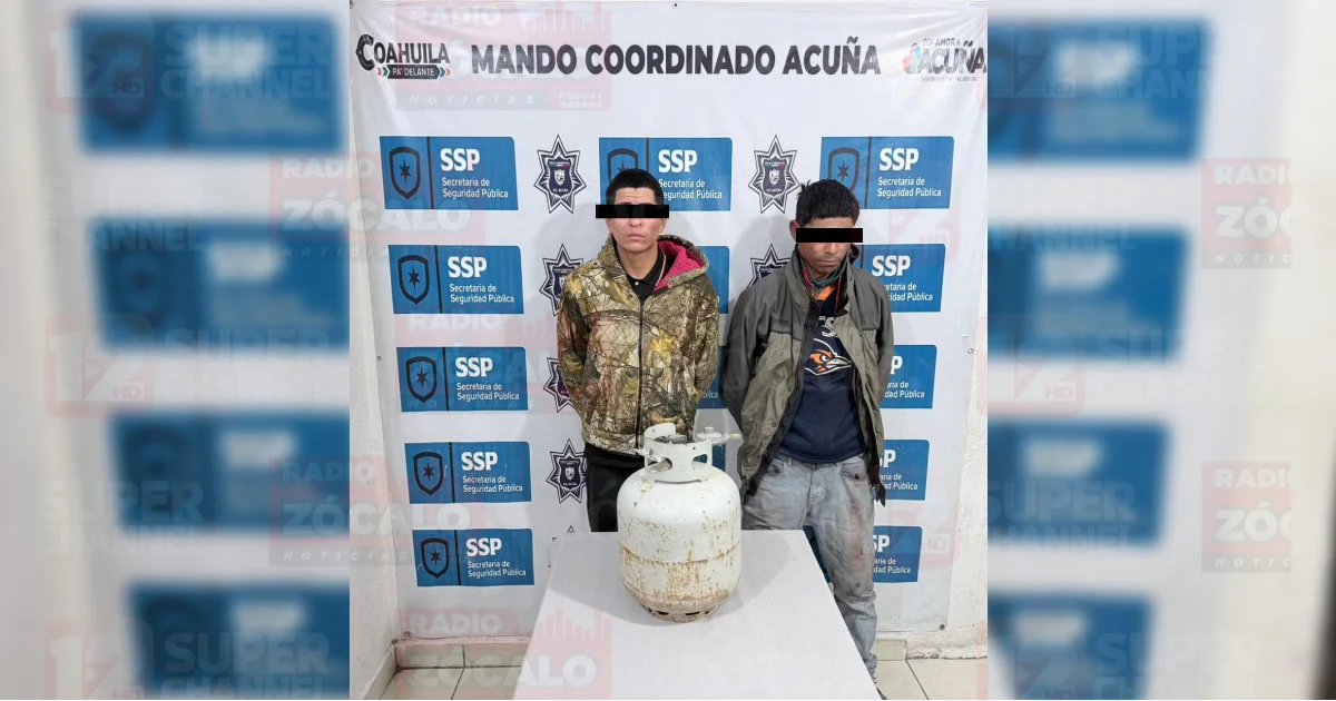 Caen presuntos ladrones de tanque de gas