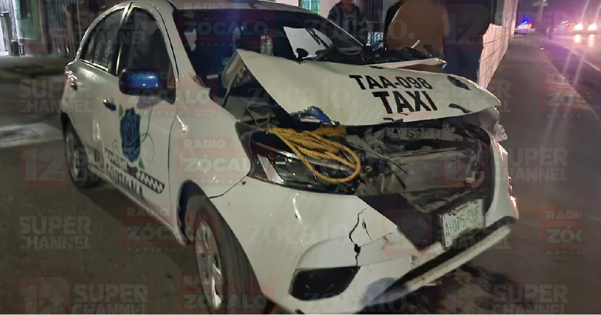 Conductor choca con taxi en Sur Poniente y huye