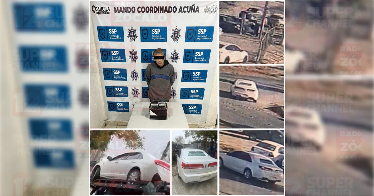 Arrestan a hombre con acumulador robado