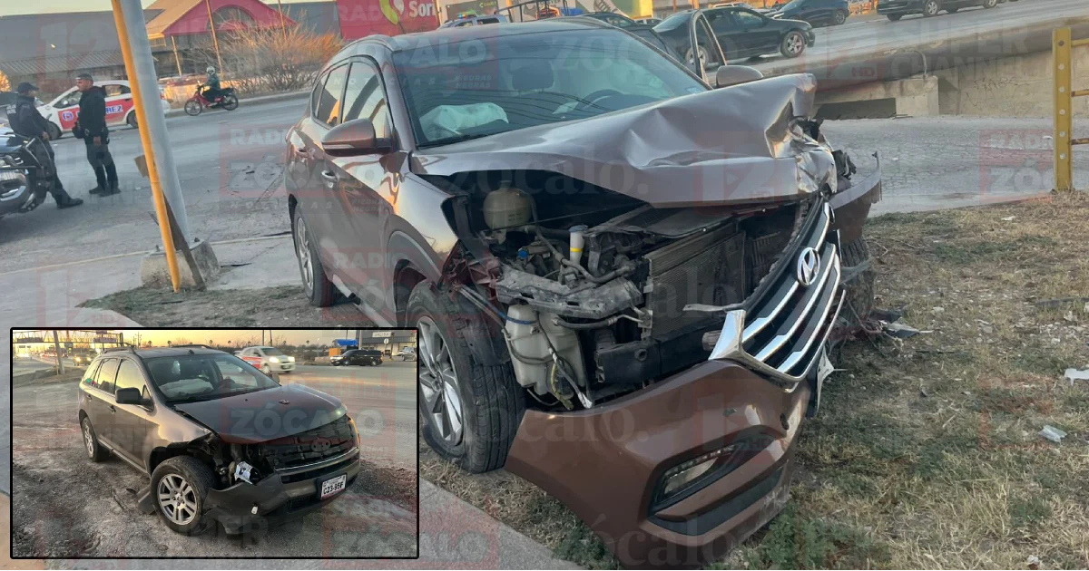 Dos lesionadas tras choque causado por joven conductor