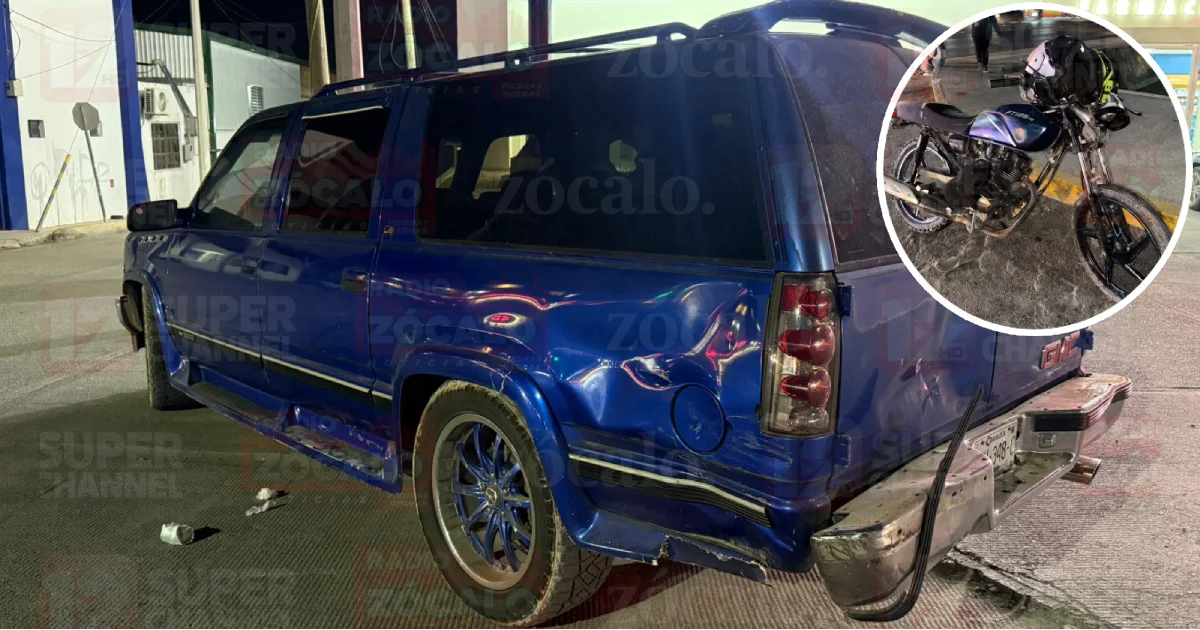 Motociclista y acompañante lesionados tras accidente